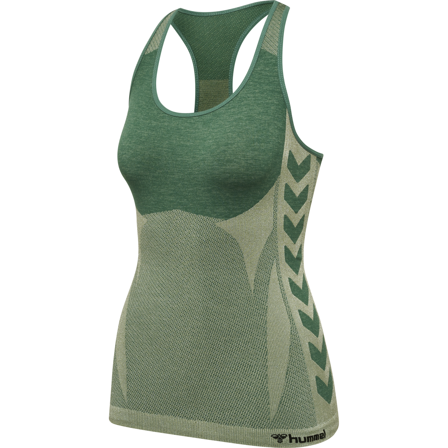 hmlCLEA SEAMLESS TOP, LAUREL WREATH/LILY PAD MELANGE, packshot