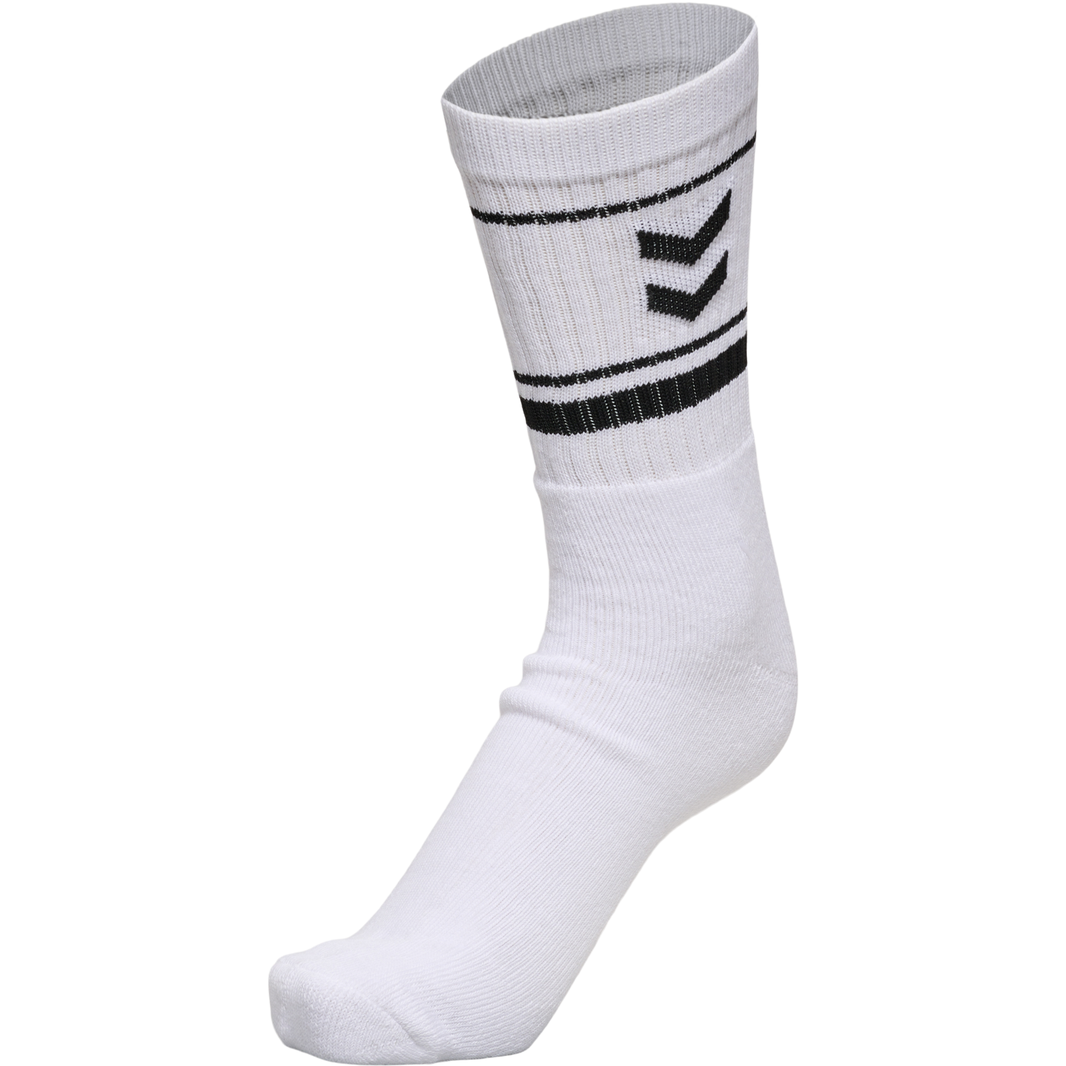 hmlSTRIPE CREW 3-PACK SOCKS, WHITE, packshot