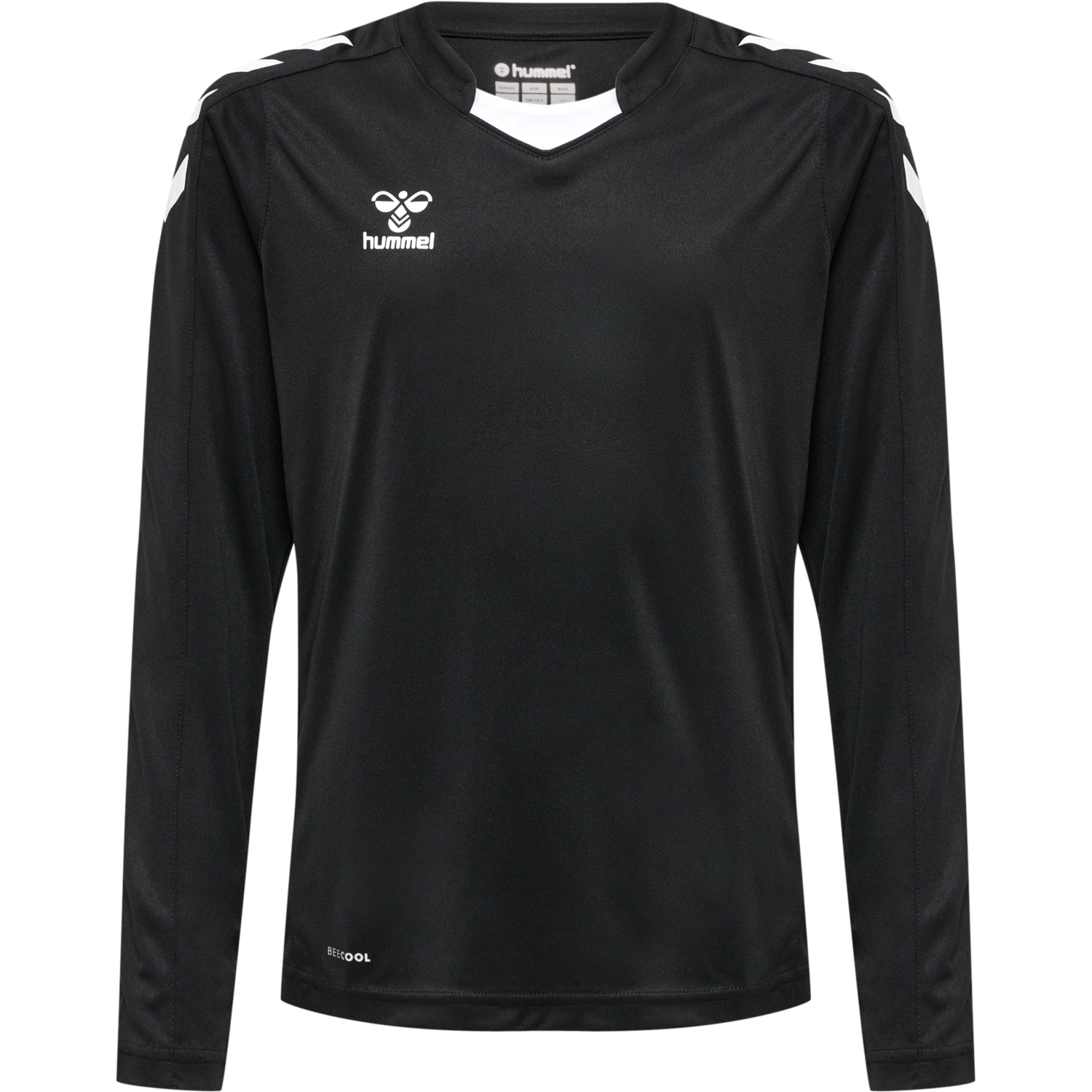 hmlCORE XK POLY JERSEY L/S KIDS, BLACK, packshot
