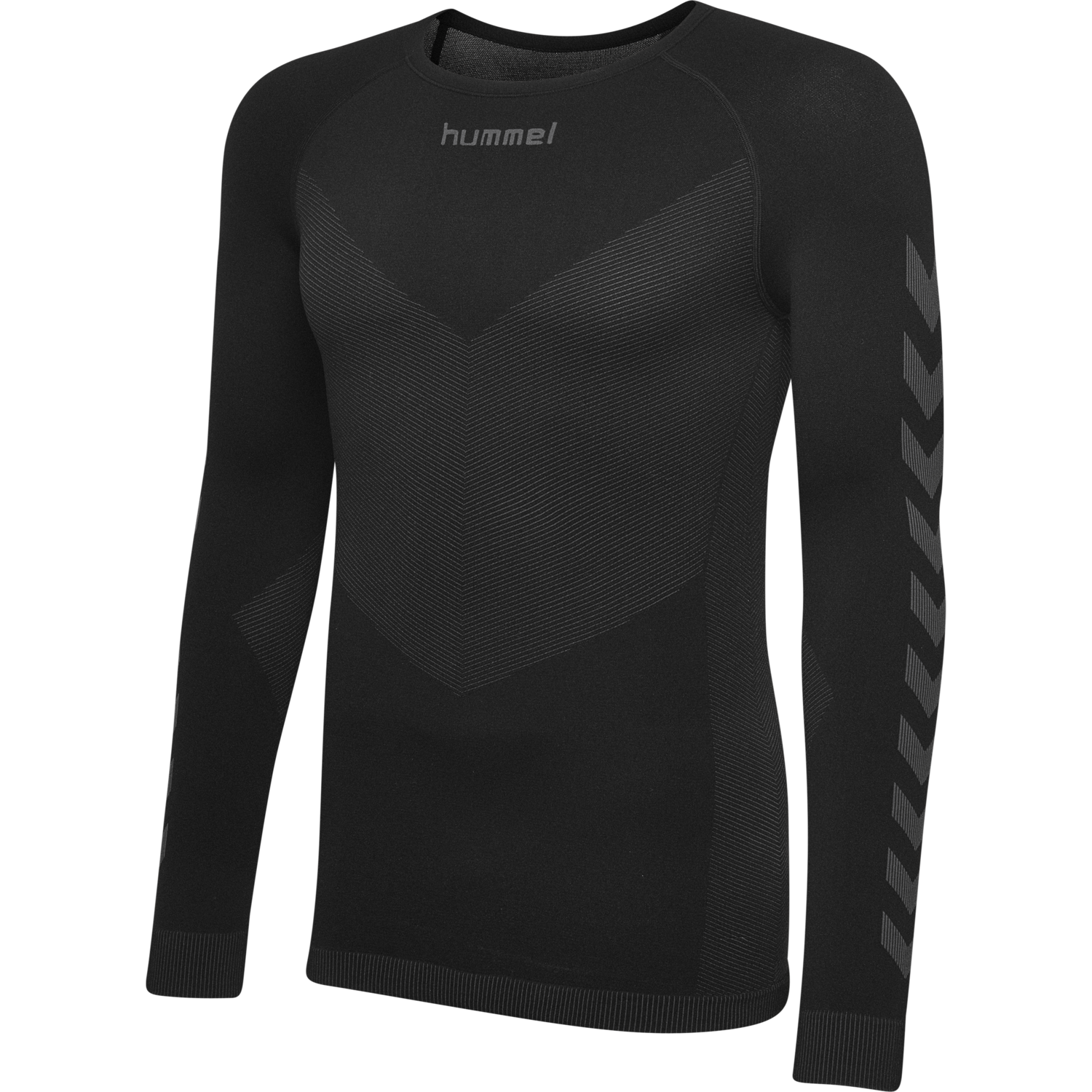 HUMMEL FIRST SEAMLESS KIDS JERSEY L/S , BLACK, packshot