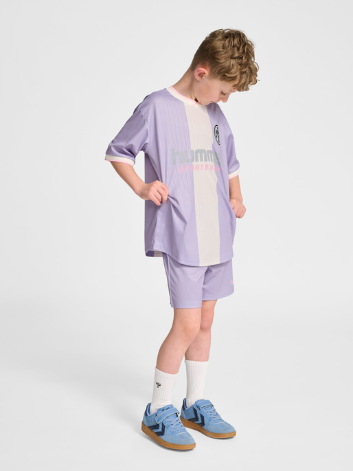 hmlJR LOOSE BALL  JERSEY S/S, LAVENDER, model