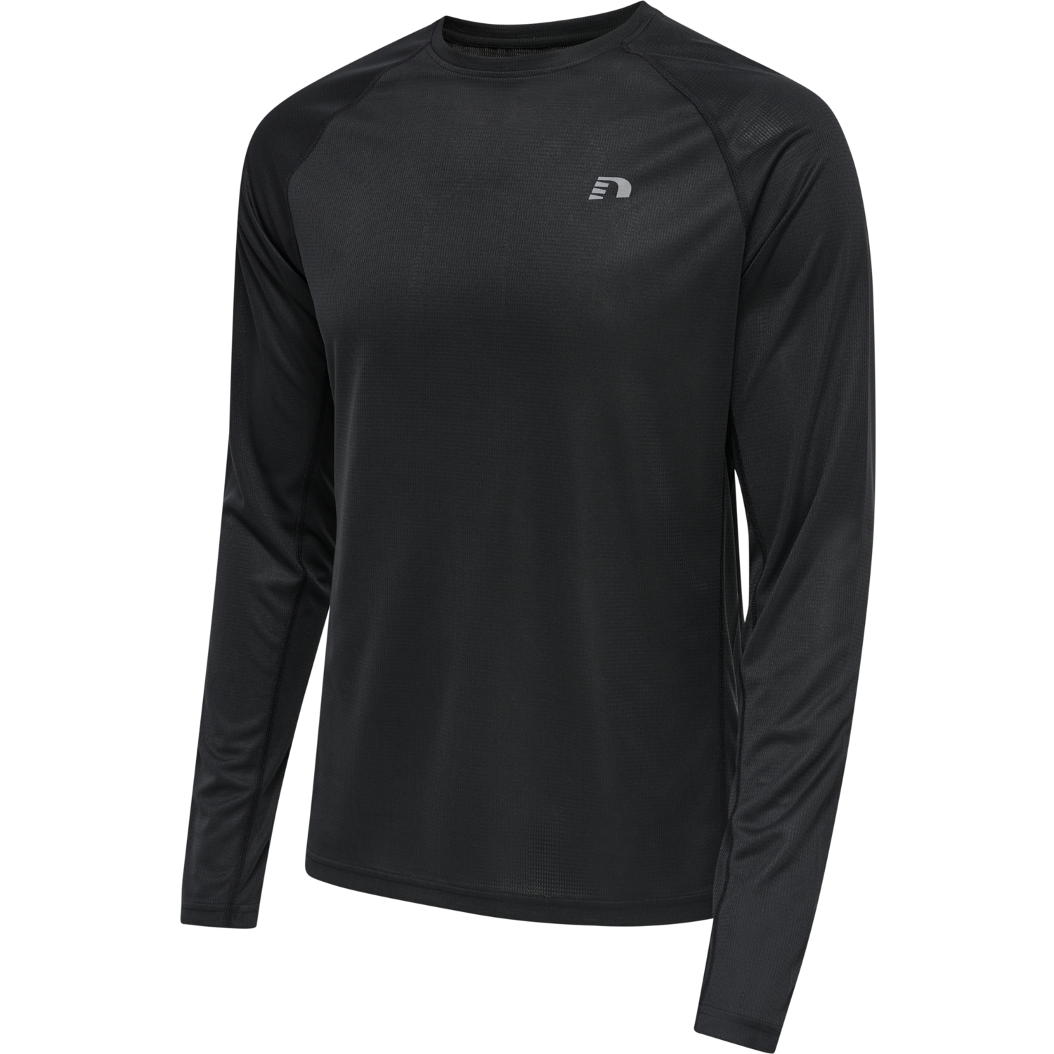 MEN CORE RUNNING T-SHIRT L/S, BLACK, packshot